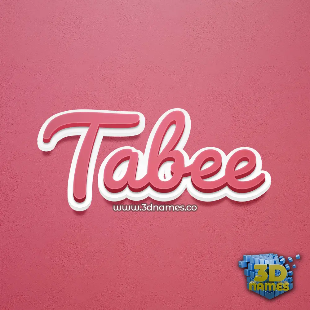 tabee in Red Scribble style - 3D name wallpaper