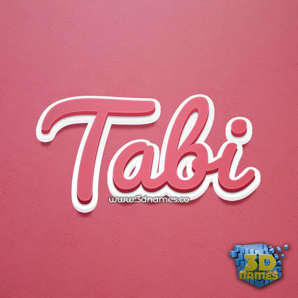 tabi in Red Scribble style - 3D name wallpaper