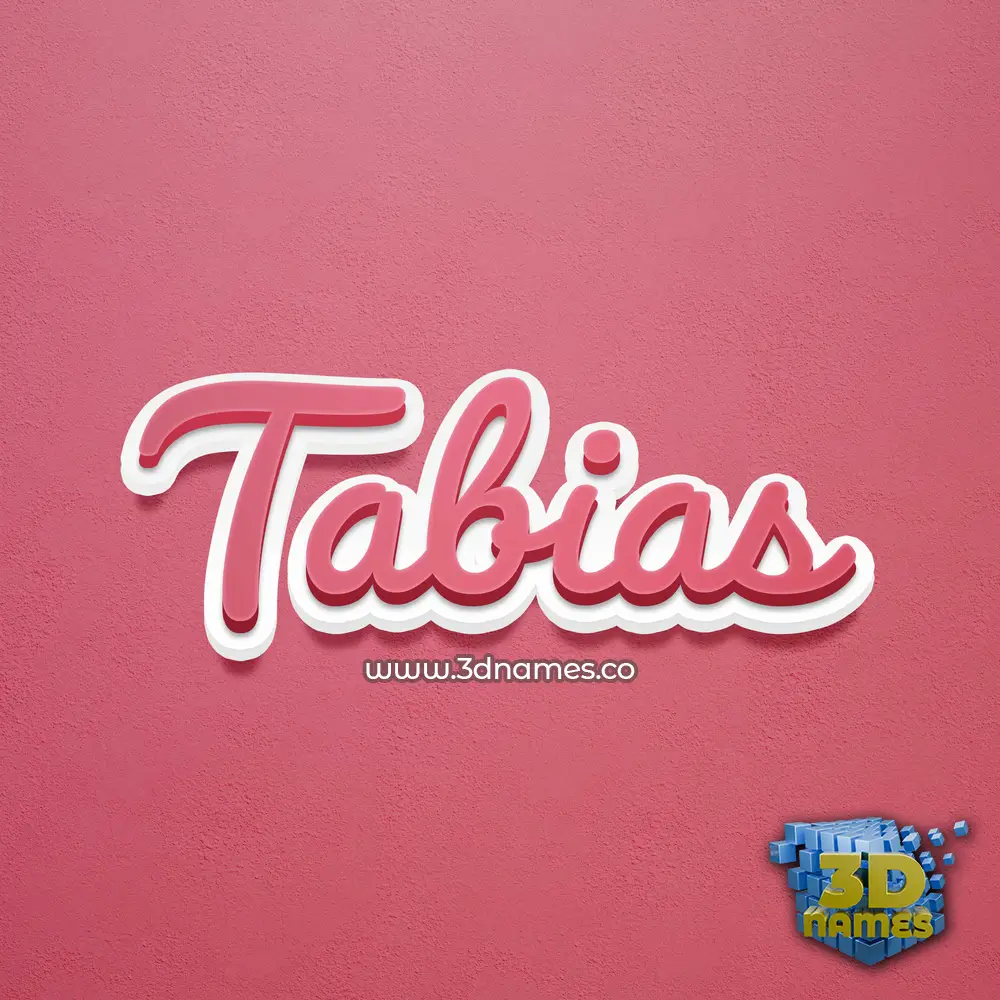 tabias in Red Scribble style - 3D name wallpaper
