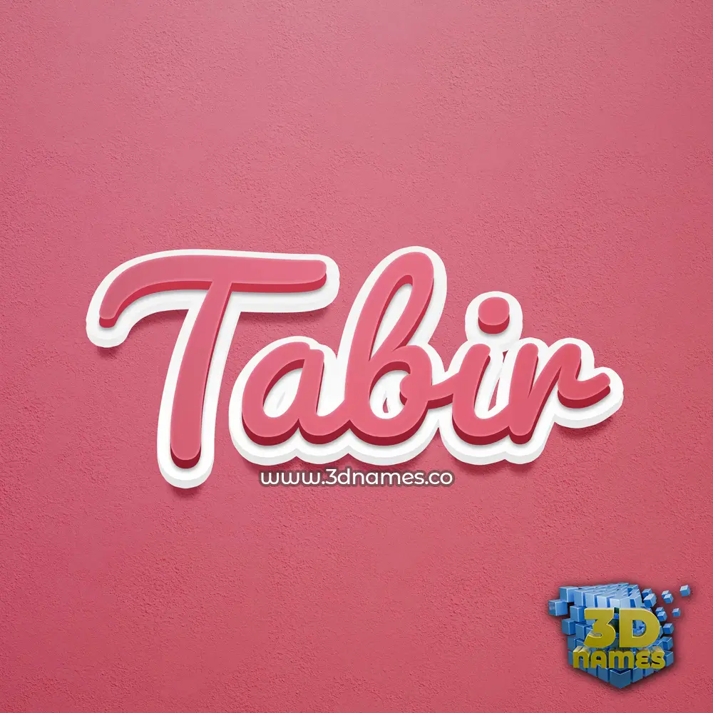 tabir in Red Scribble style - 3D name wallpaper
