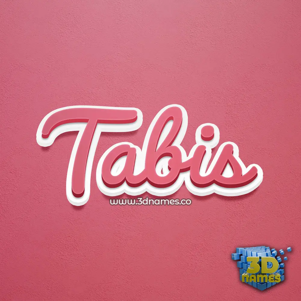 tabis in Red Scribble style - 3D name wallpaper