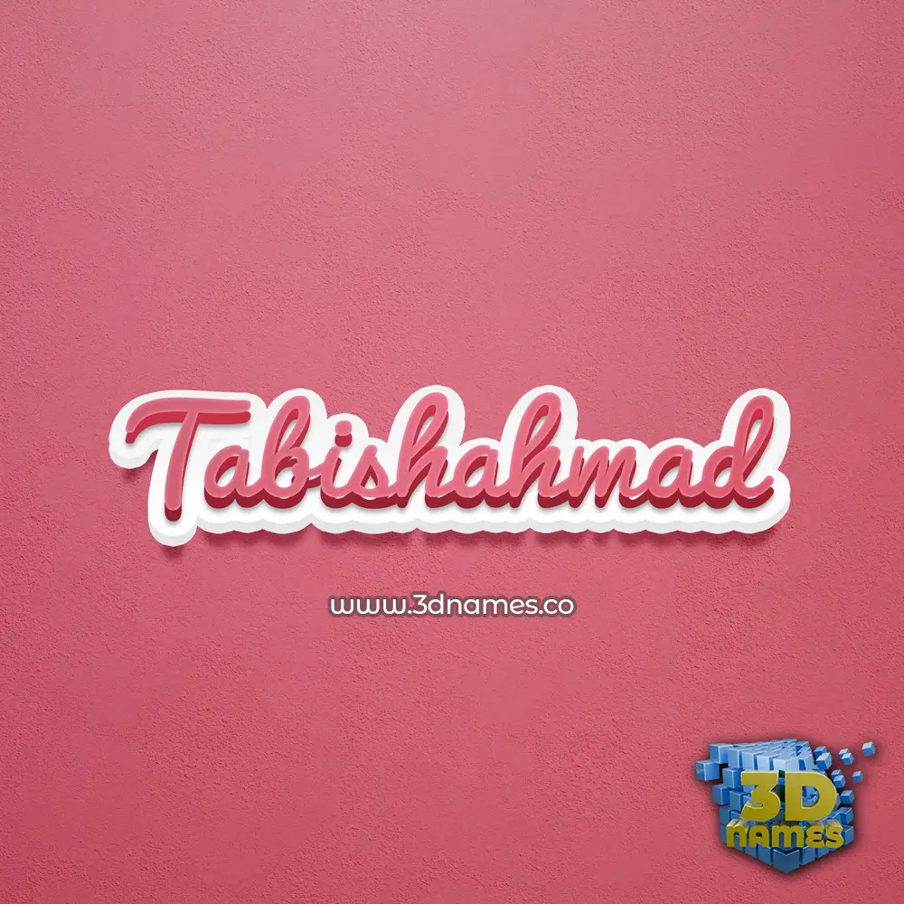 tabishahmad in Red Scribble style - 3D name wallpaper