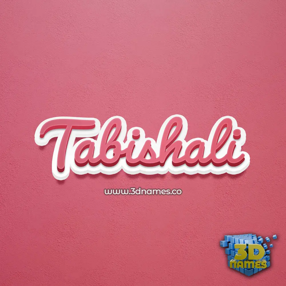 tabishali in Red Scribble style - 3D name wallpaper