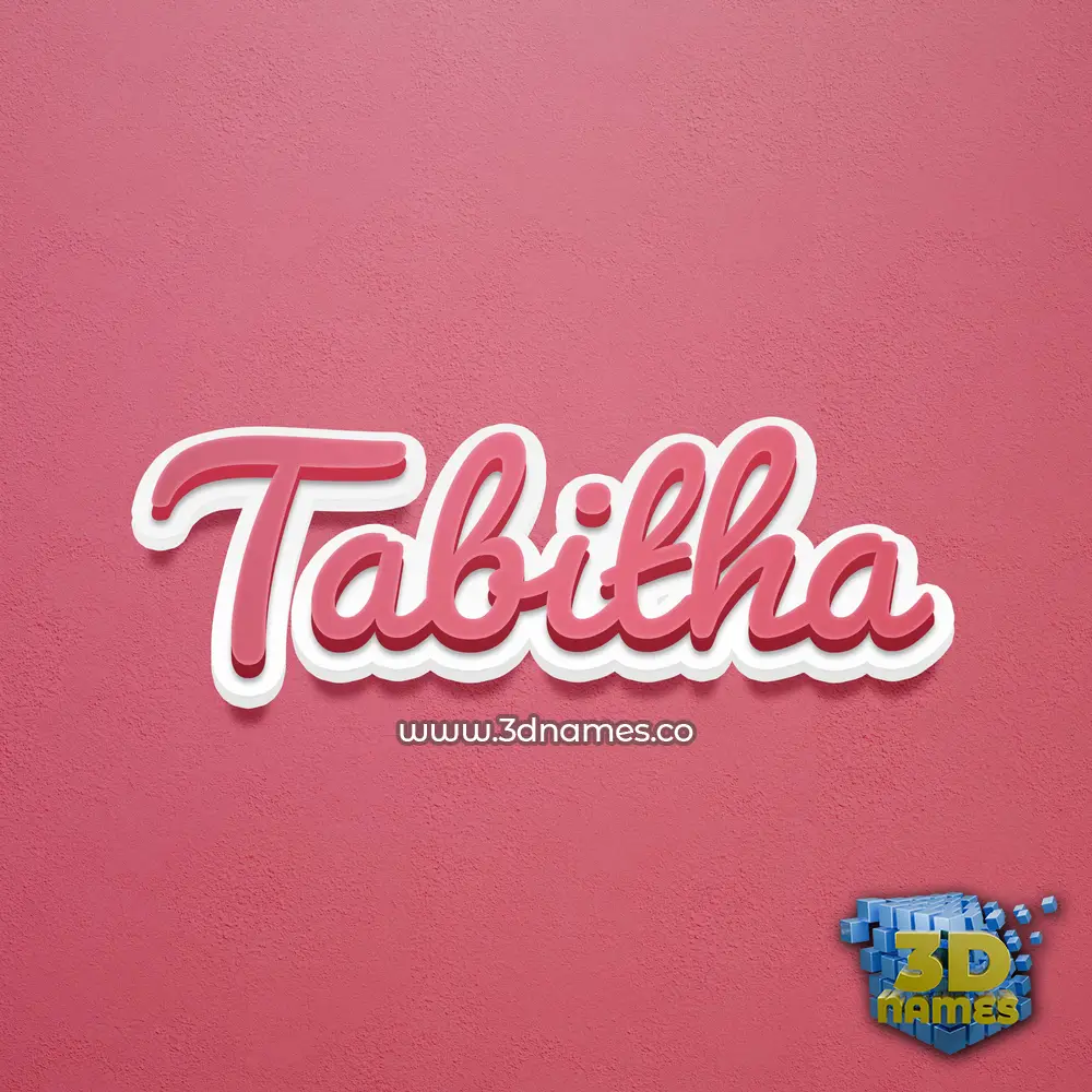 tabitha in Red Scribble style - 3D name wallpaper