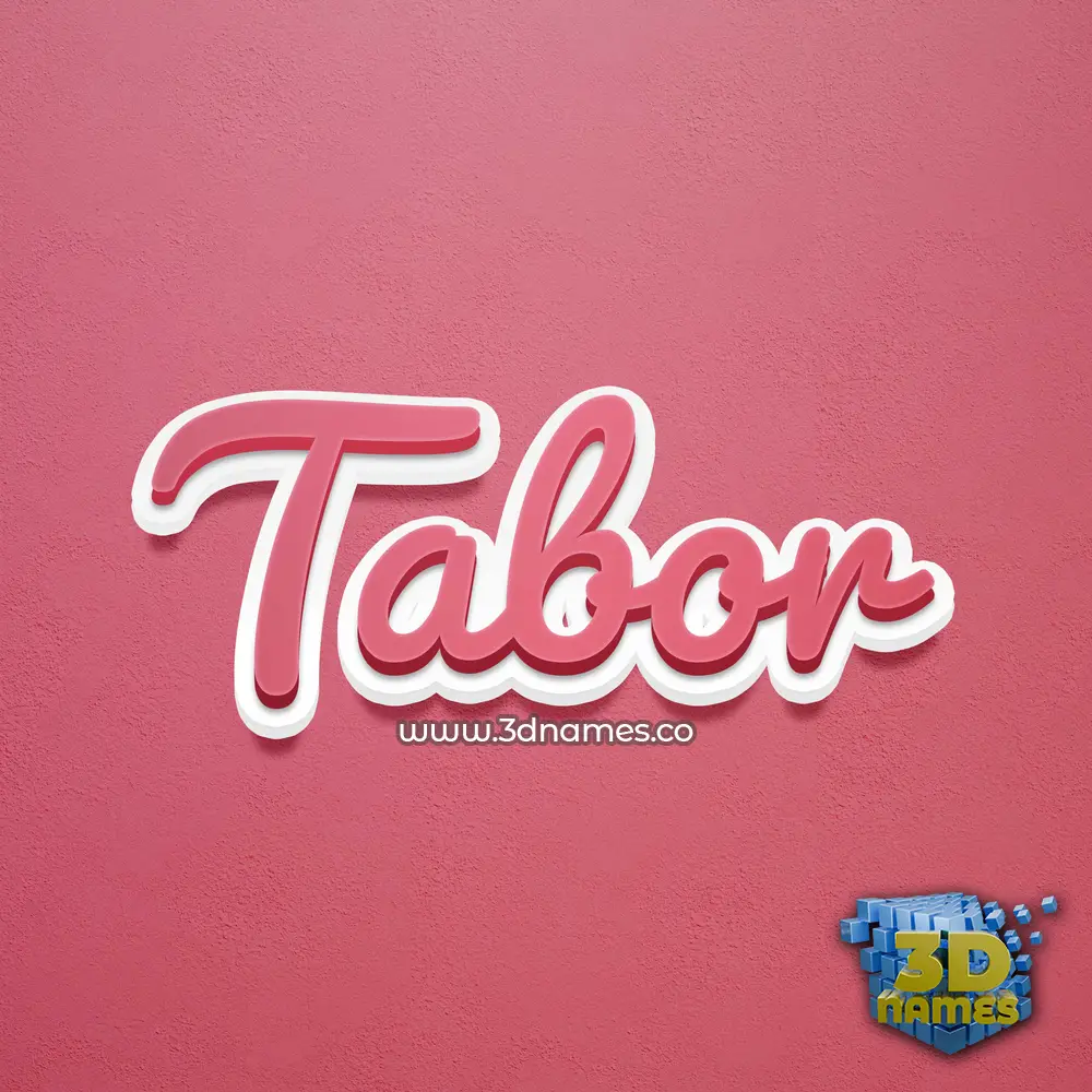 tabor in Red Scribble style - 3D name wallpaper