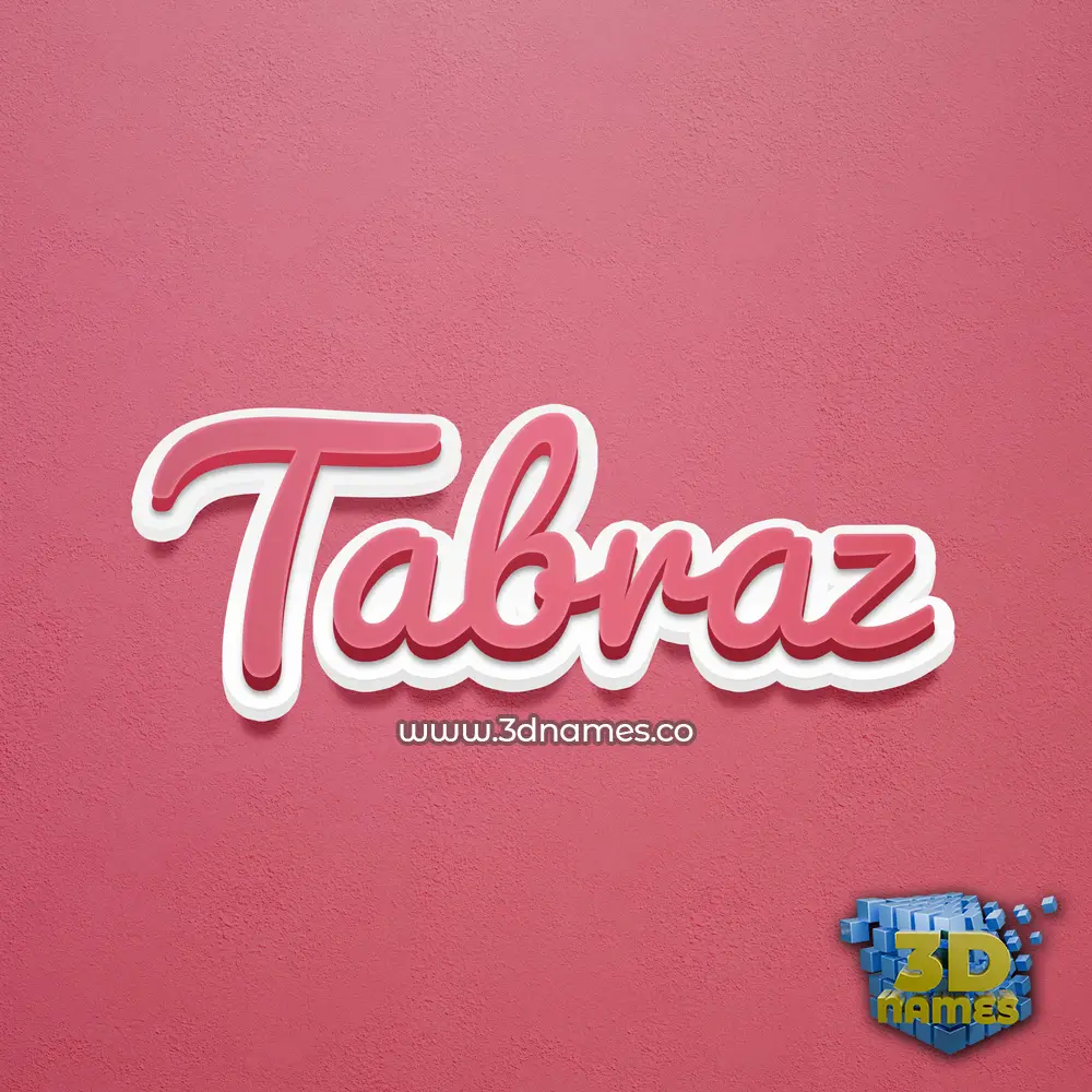 tabraz in Red Scribble style - 3D name wallpaper