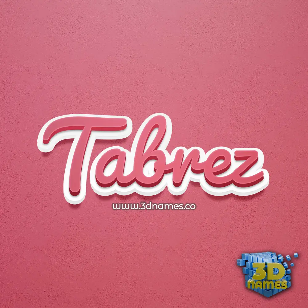 tabrez in Red Scribble style - 3D name wallpaper