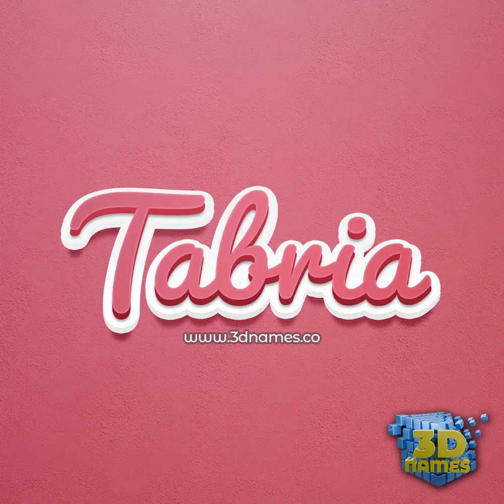 tabria in Red Scribble style - 3D name wallpaper
