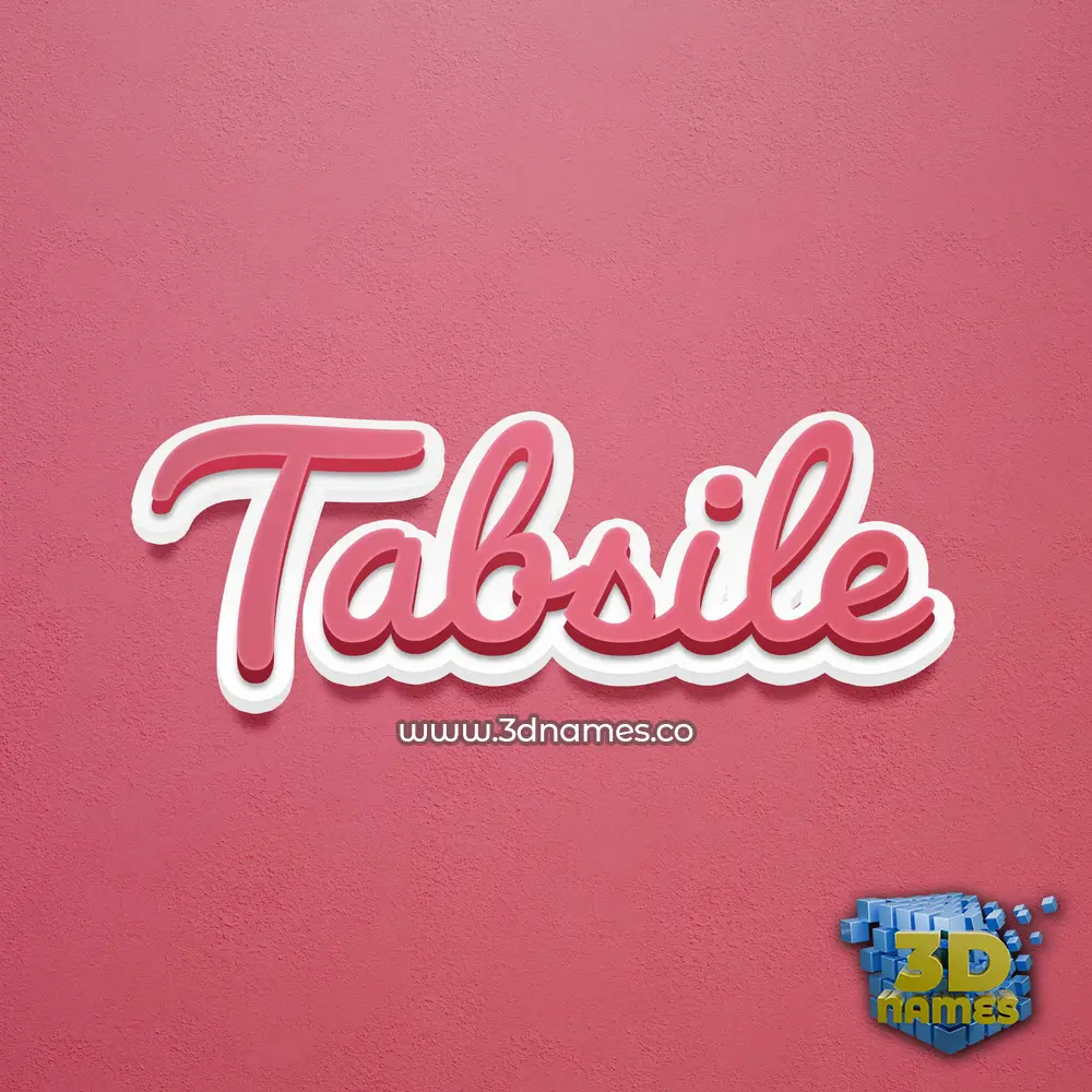 tabsile in Red Scribble style - 3D name wallpaper