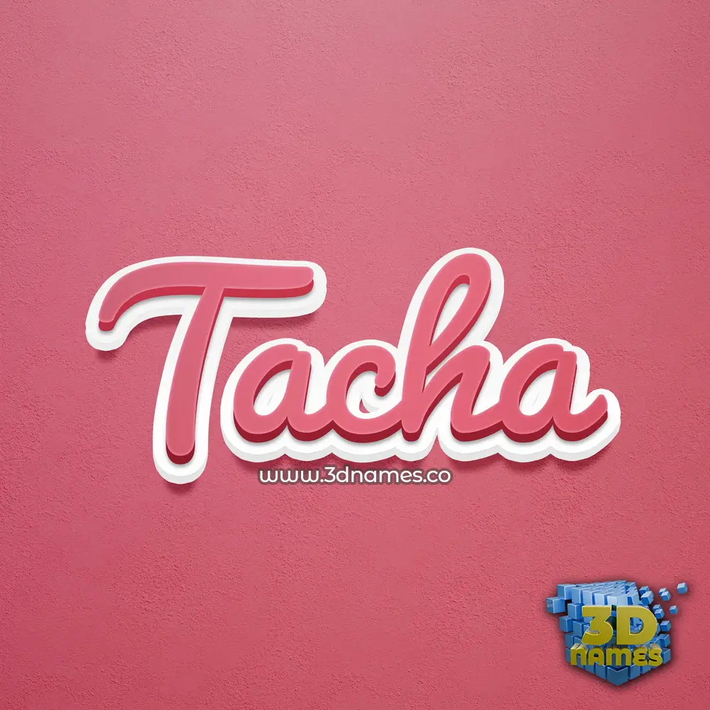 tacha in Red Scribble style - 3D name wallpaper