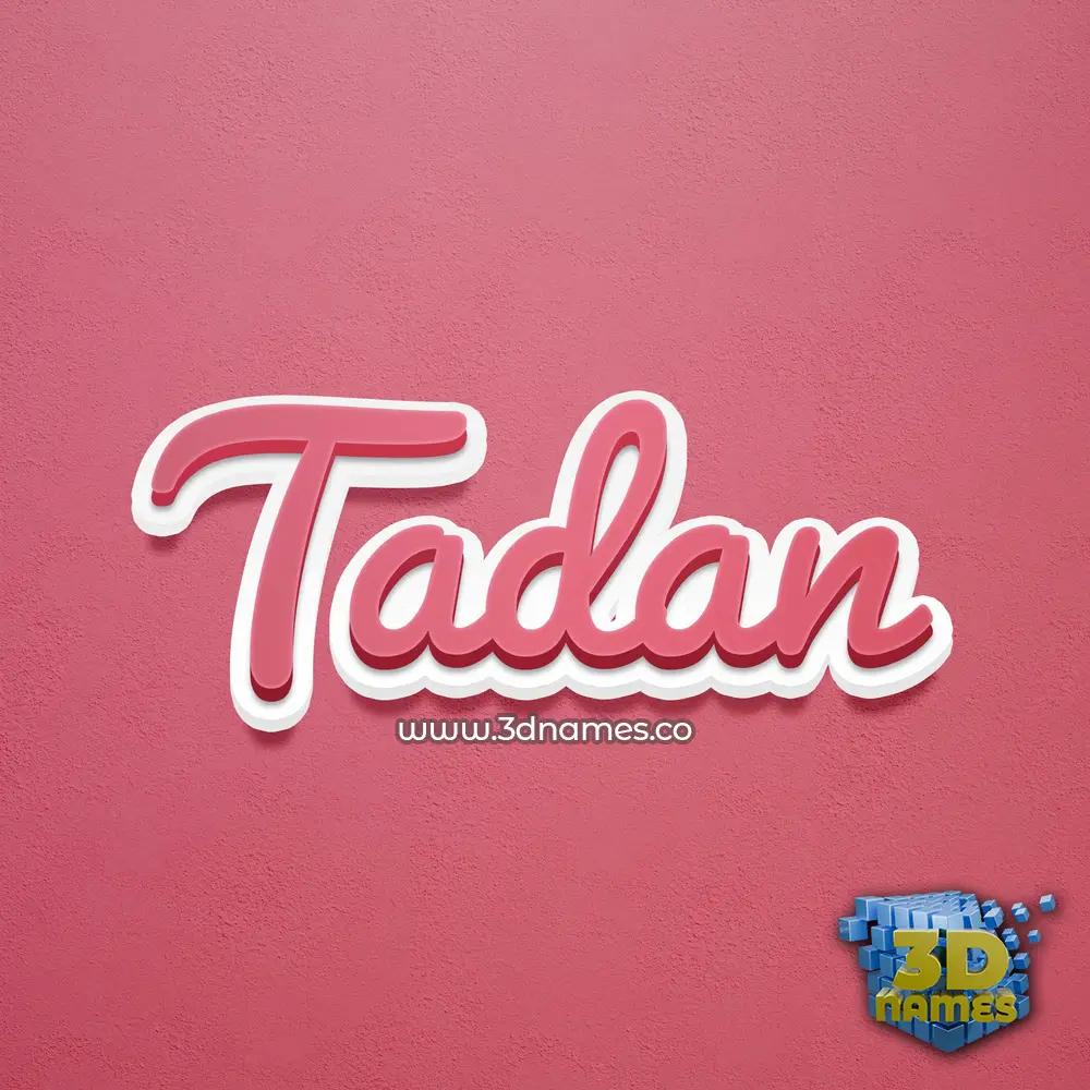 tadan in Red Scribble style - 3D name wallpaper