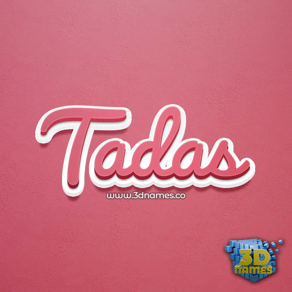 tadas in Red Scribble style - 3D name wallpaper