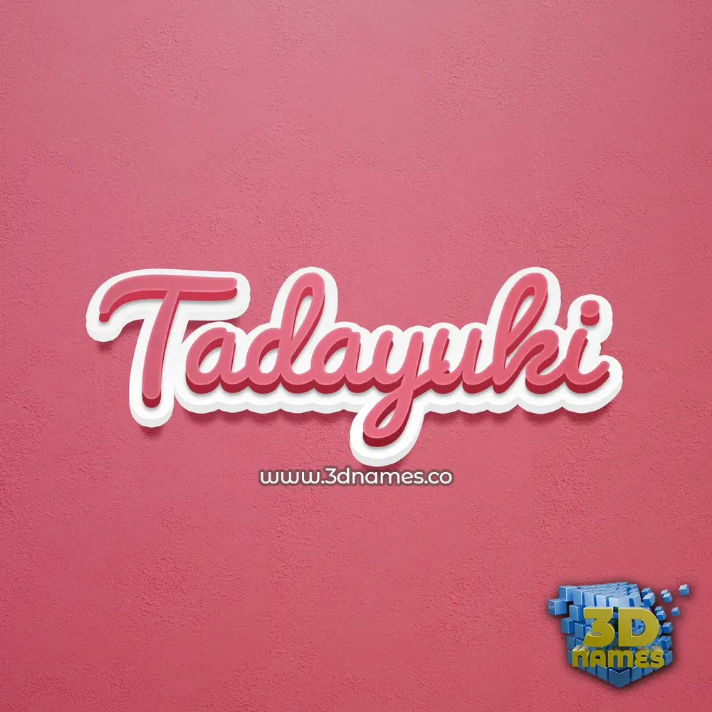 tadayuki in Red Scribble style - 3D name wallpaper