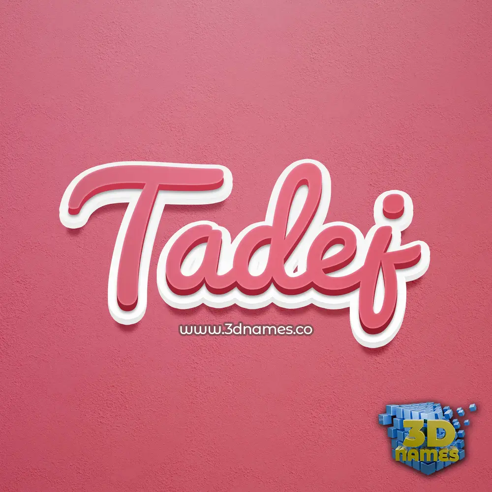 tadej in Red Scribble style - 3D name wallpaper