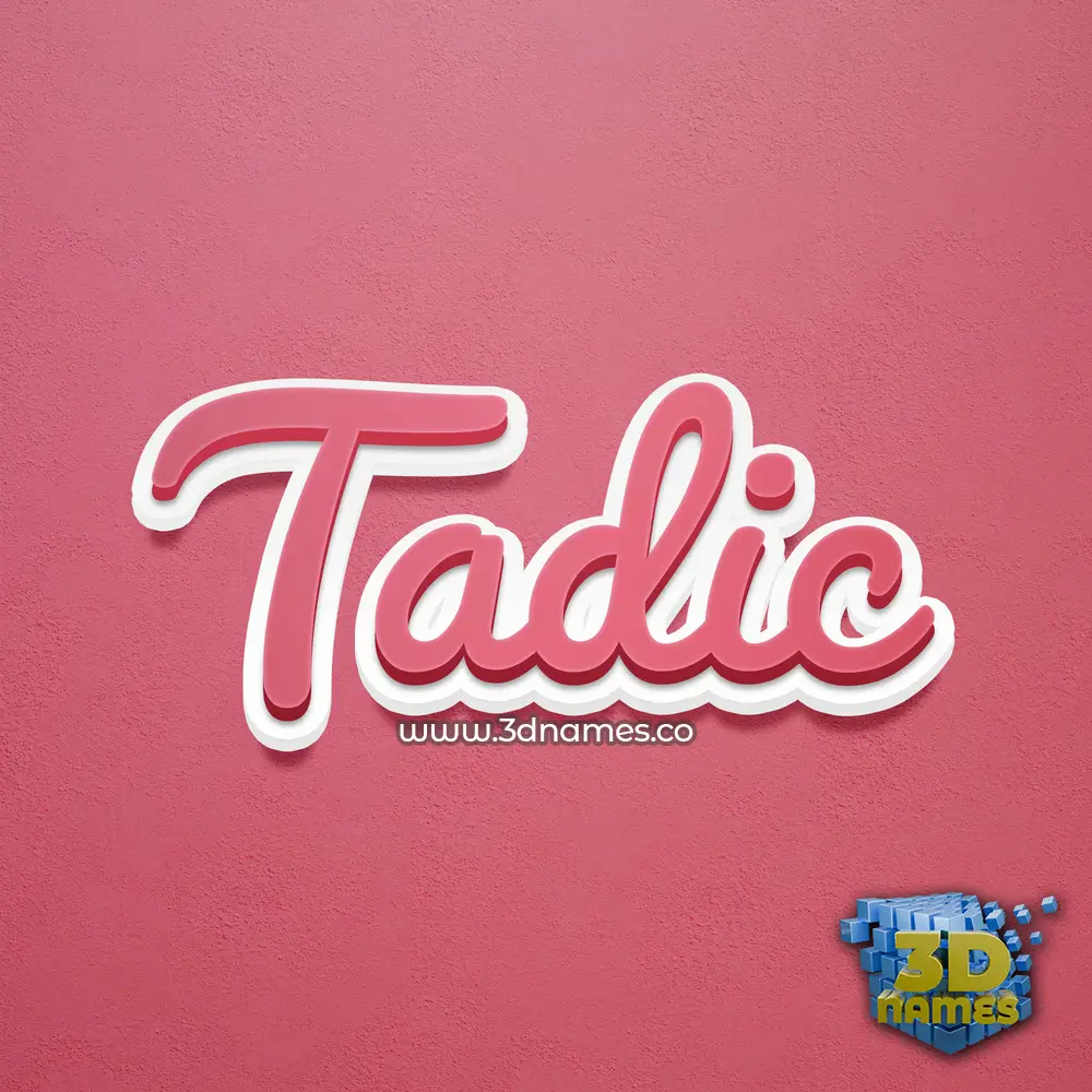 tadic in Red Scribble style - 3D name wallpaper
