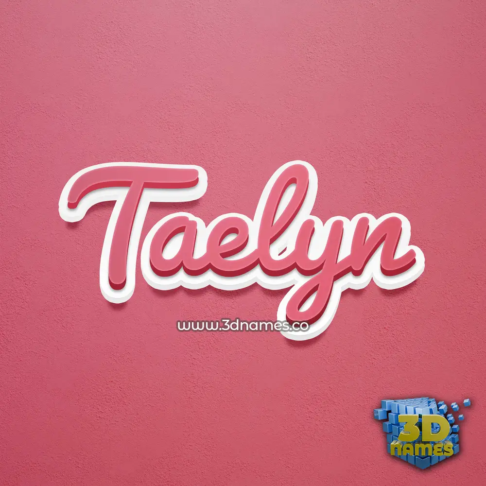 taelyn in Red Scribble style - 3D name wallpaper