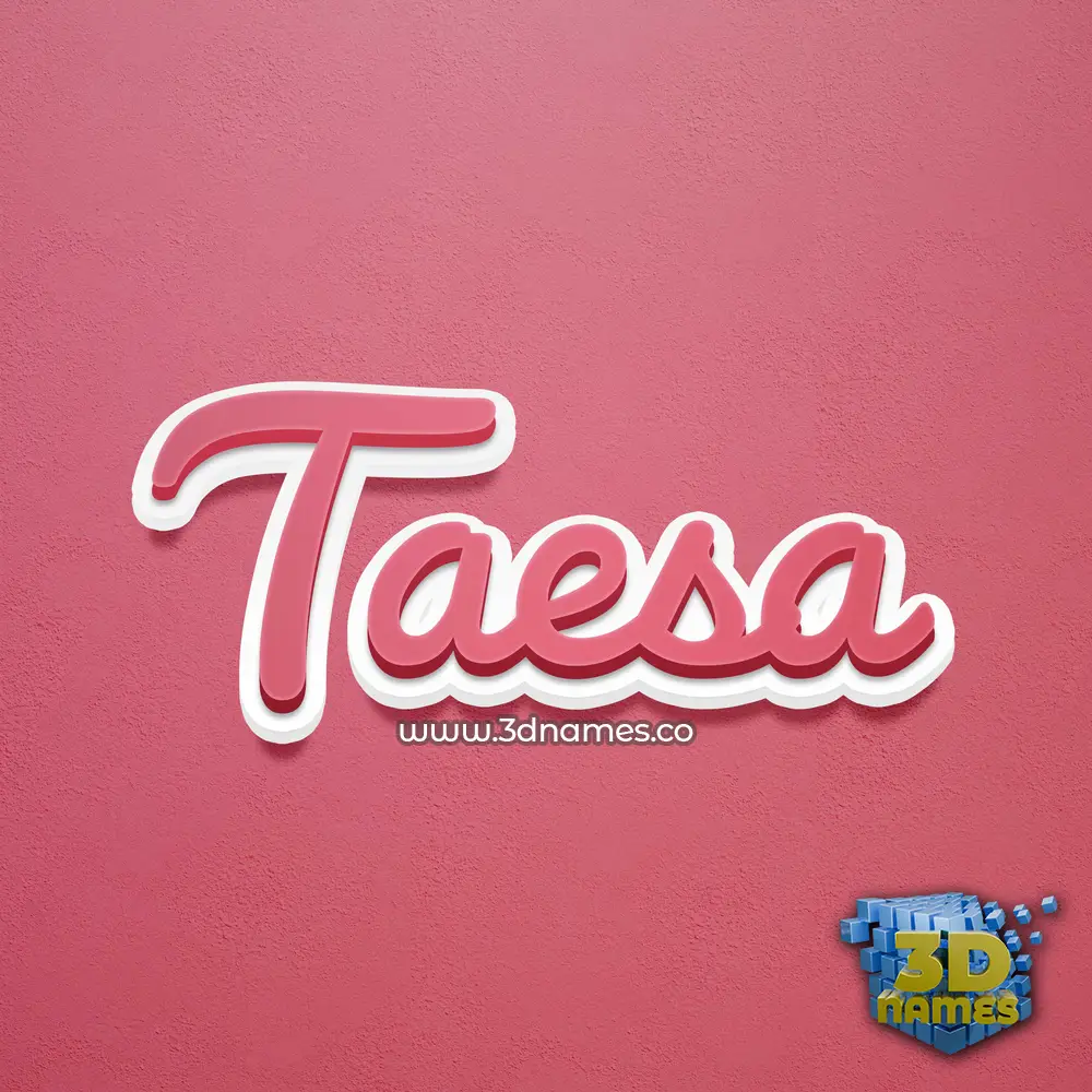 taesa in Red Scribble style - 3D name wallpaper