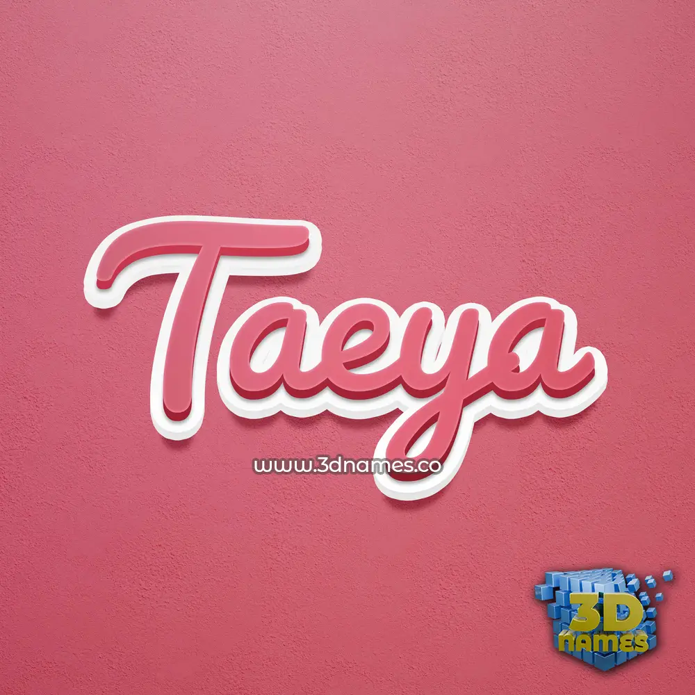 taeya in Red Scribble style - 3D name wallpaper