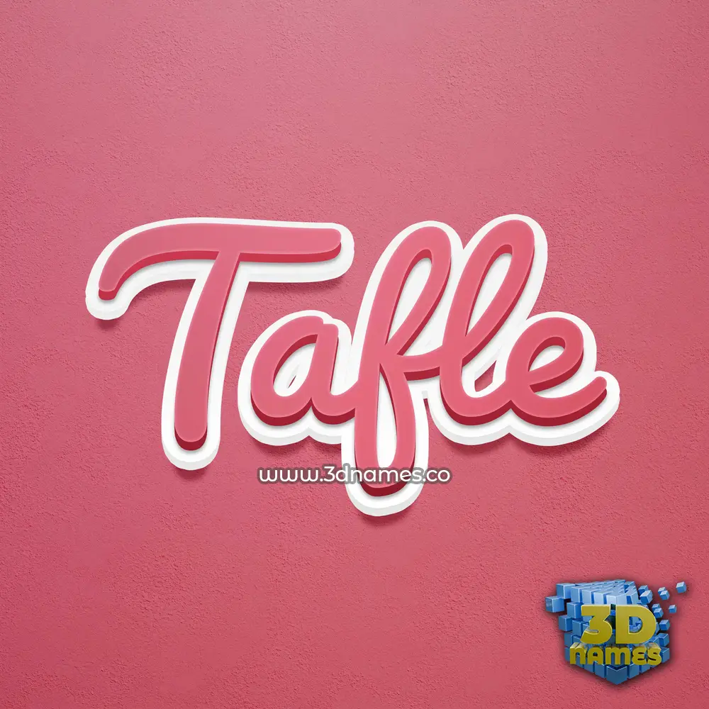 tafle in Red Scribble style - 3D name wallpaper