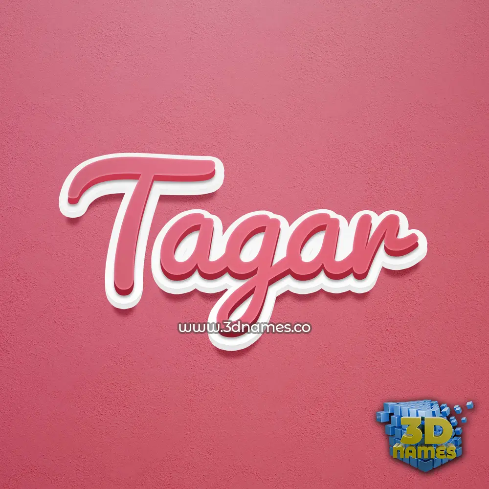 tagar in Red Scribble style - 3D name wallpaper