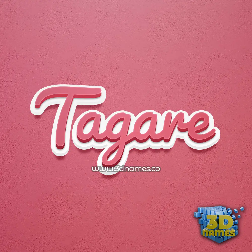 tagare in Red Scribble style - 3D name wallpaper