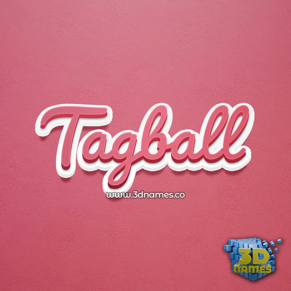 tagball in Red Scribble style - 3D name wallpaper