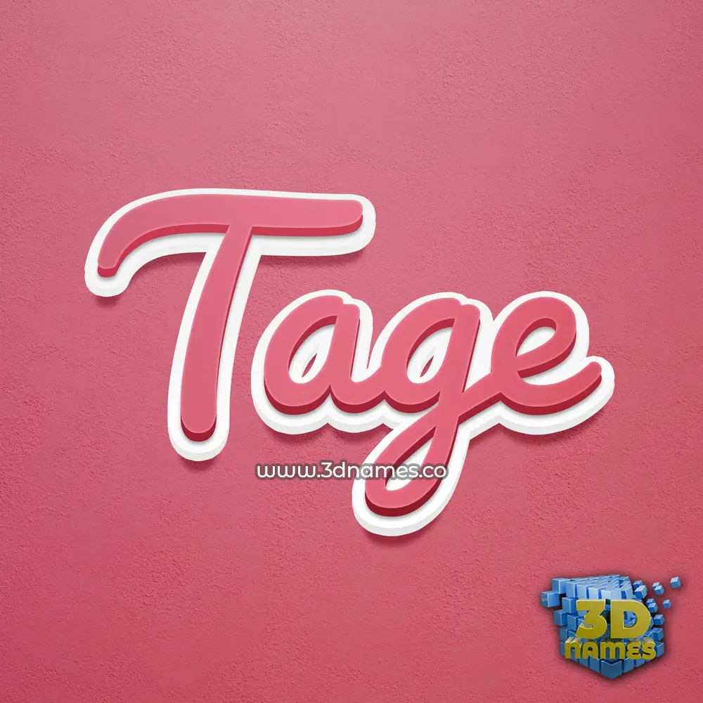 tage in Red Scribble style - 3D name wallpaper