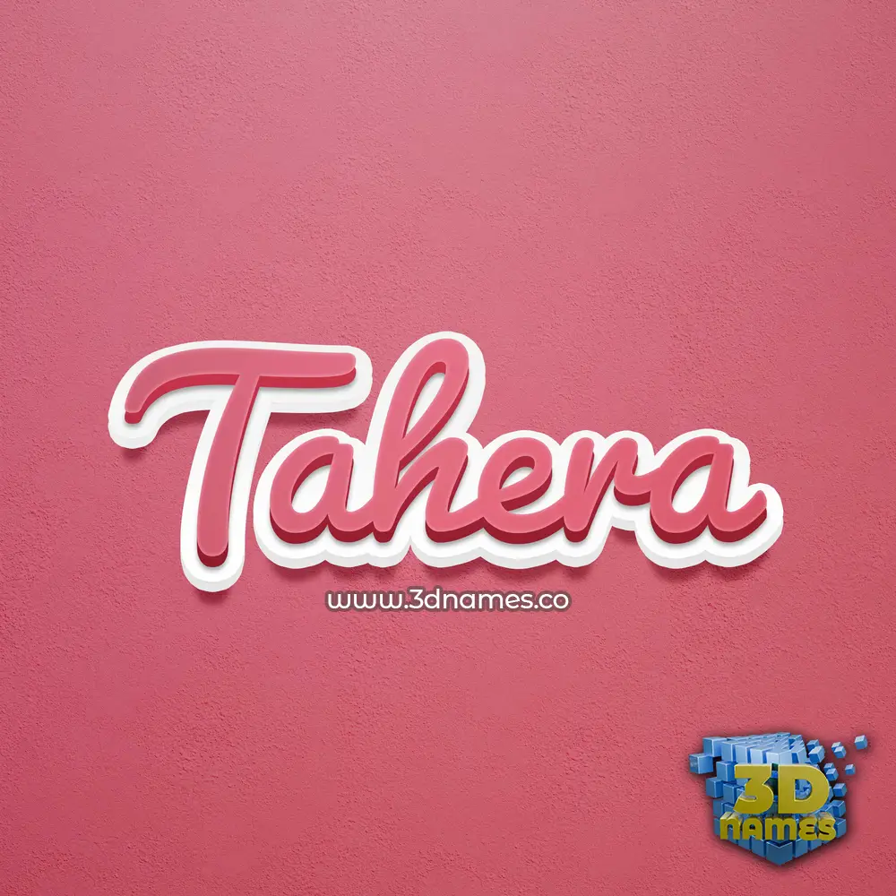 tahera in Red Scribble style - 3D name wallpaper