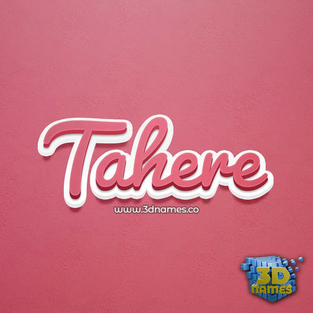 tahere in Red Scribble style - 3D name wallpaper