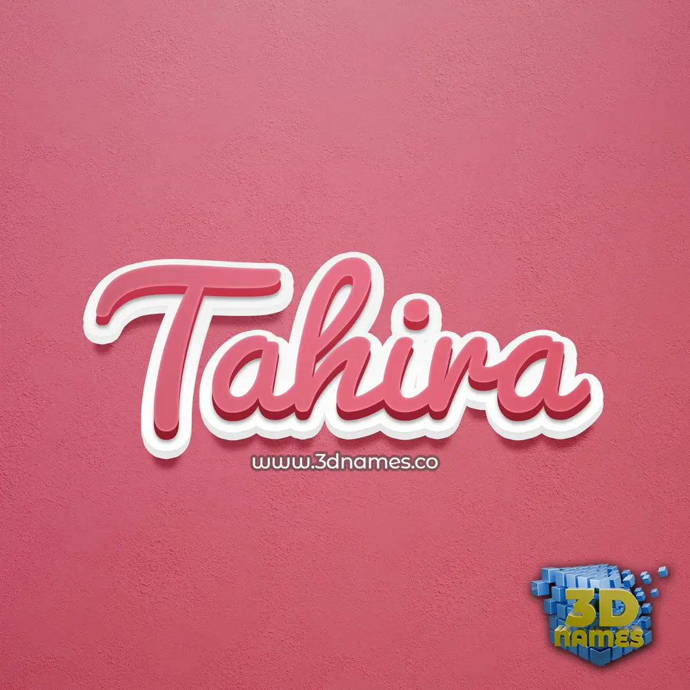 tahira in Red Scribble style - 3D name wallpaper