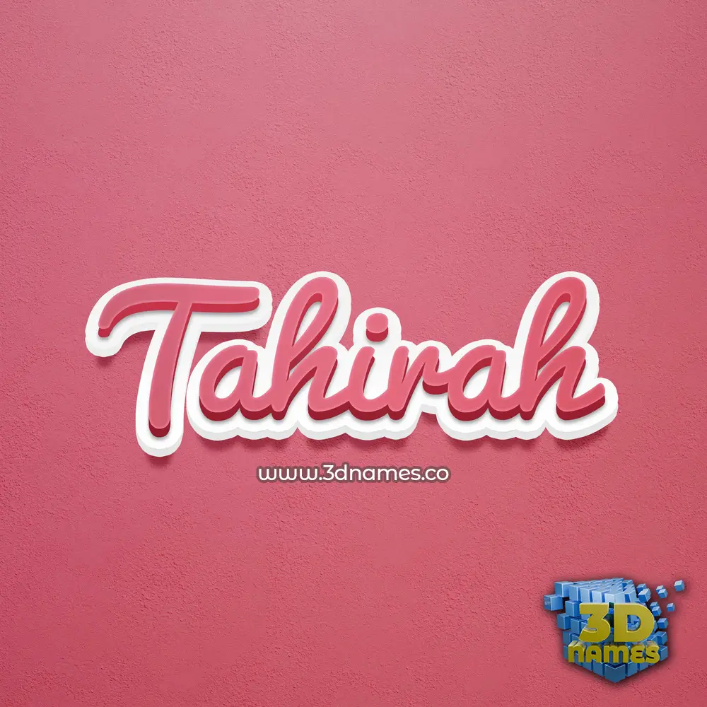 tahirah in Red Scribble style - 3D name wallpaper