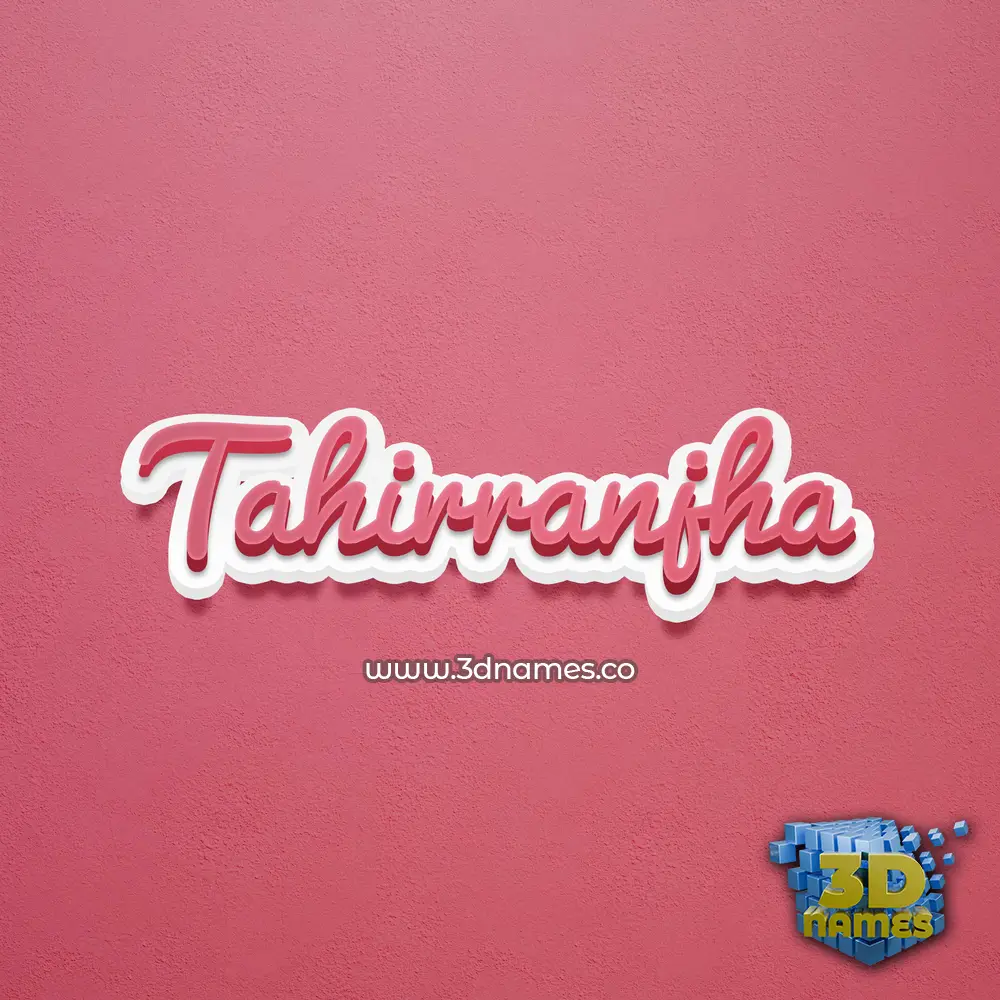 tahirranjha in Red Scribble style - 3D name wallpaper