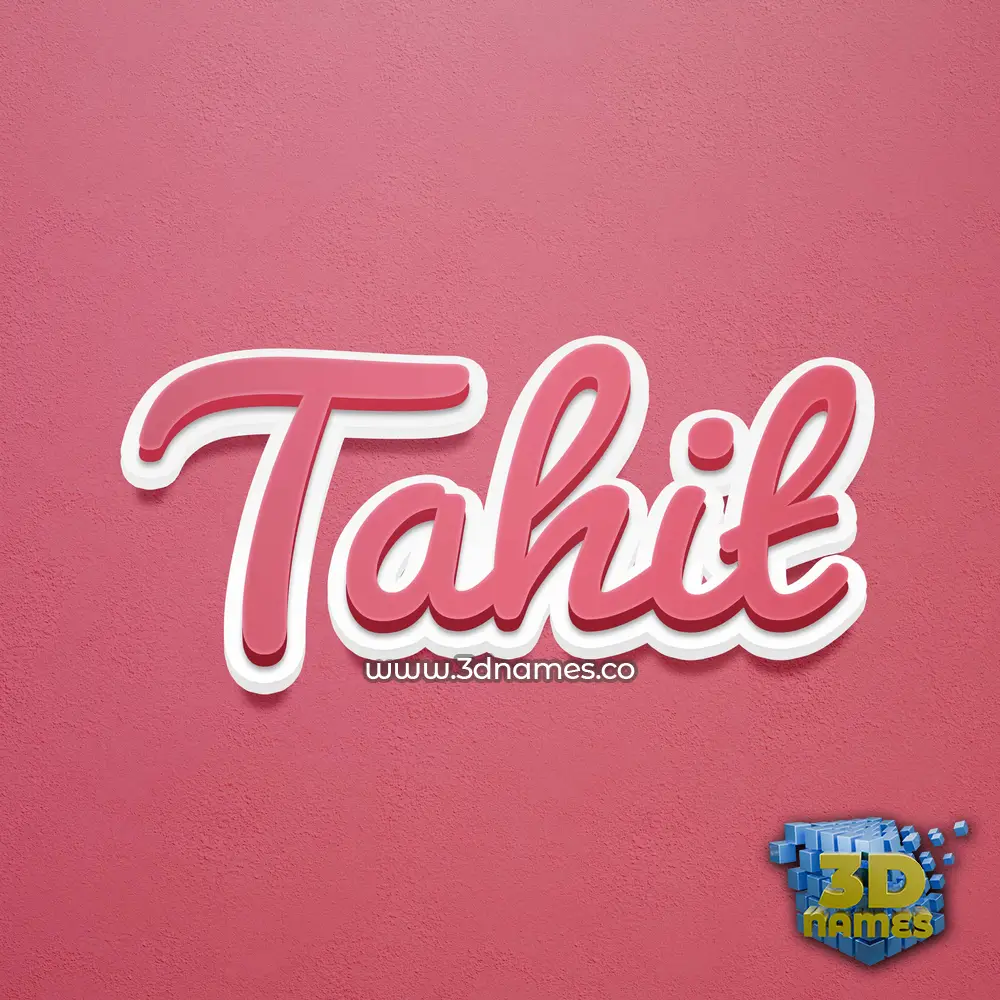 tahit in Red Scribble style - 3D name wallpaper