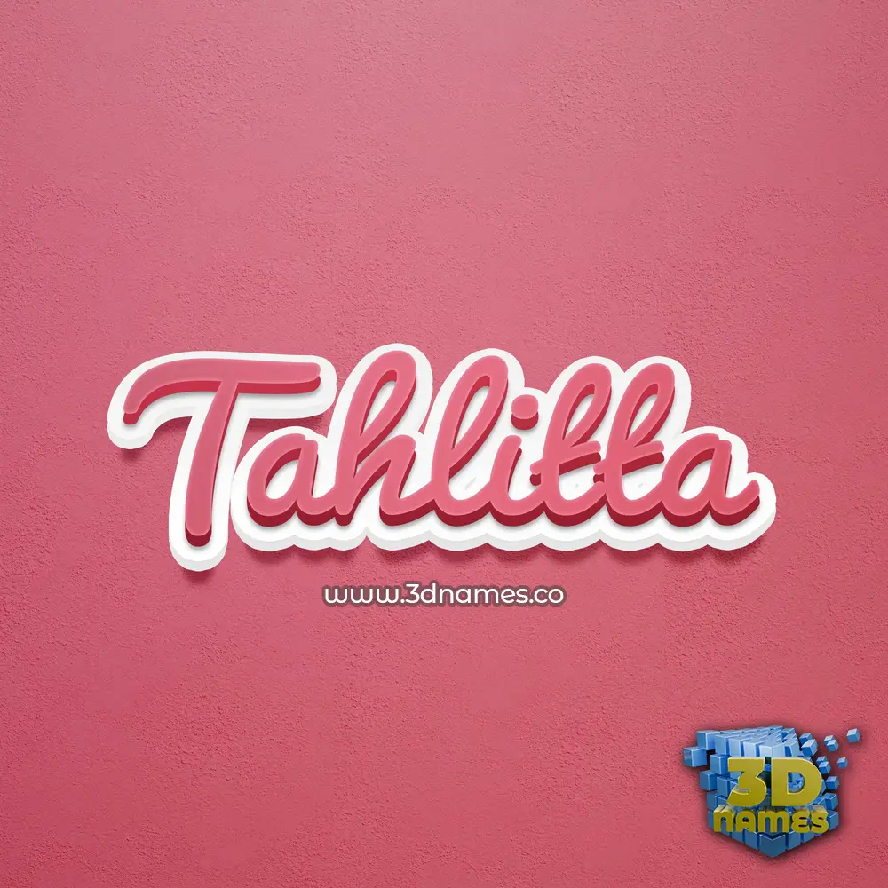 tahlitta in Red Scribble style - 3D name wallpaper