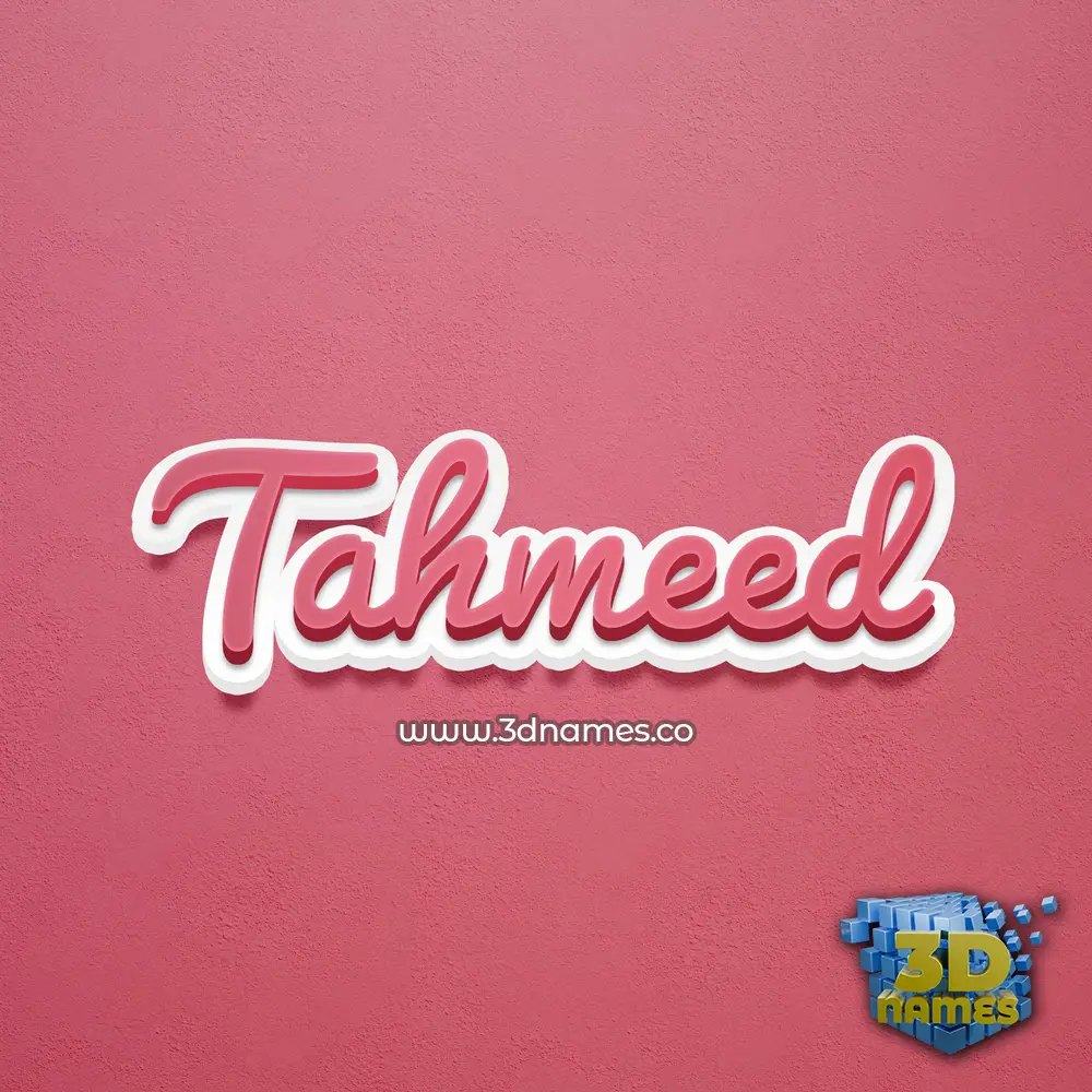 tahmeed in Red Scribble style - 3D name wallpaper