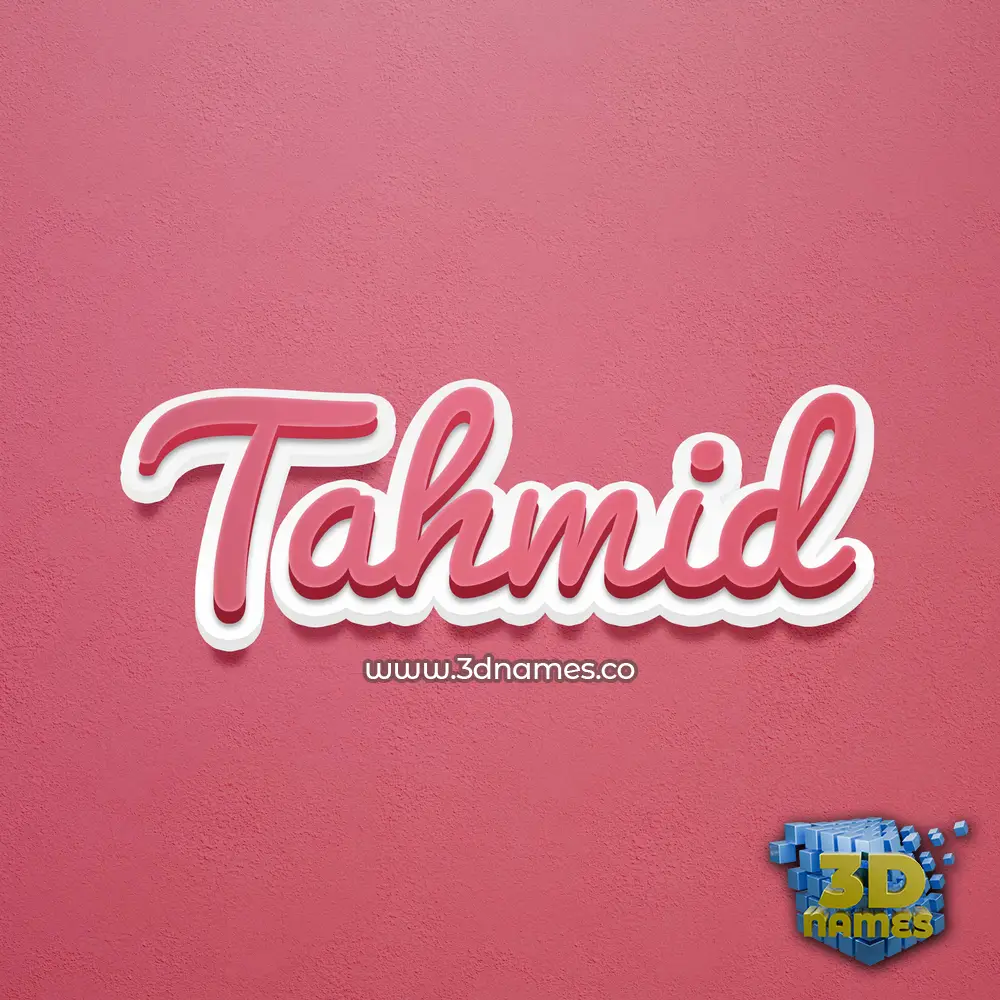 tahmid in Red Scribble style - 3D name wallpaper