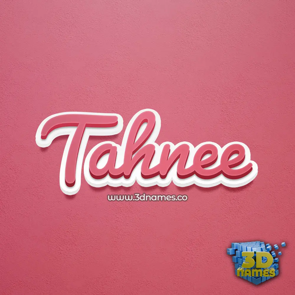 tahnee in Red Scribble style - 3D name wallpaper