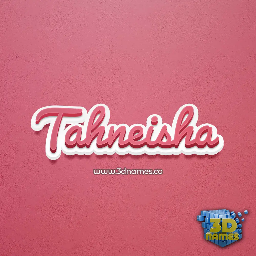 tahneisha in Red Scribble style - 3D name wallpaper