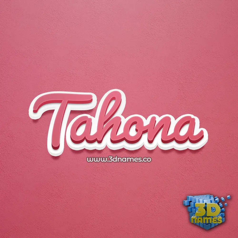 tahona in Red Scribble style - 3D name wallpaper