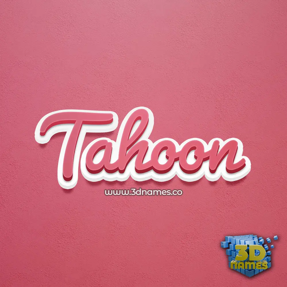 tahoon in Red Scribble style - 3D name wallpaper