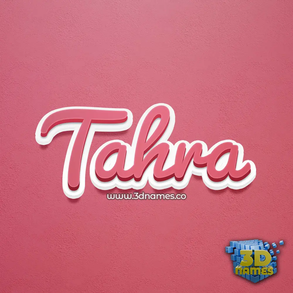tahra in Red Scribble style - 3D name wallpaper