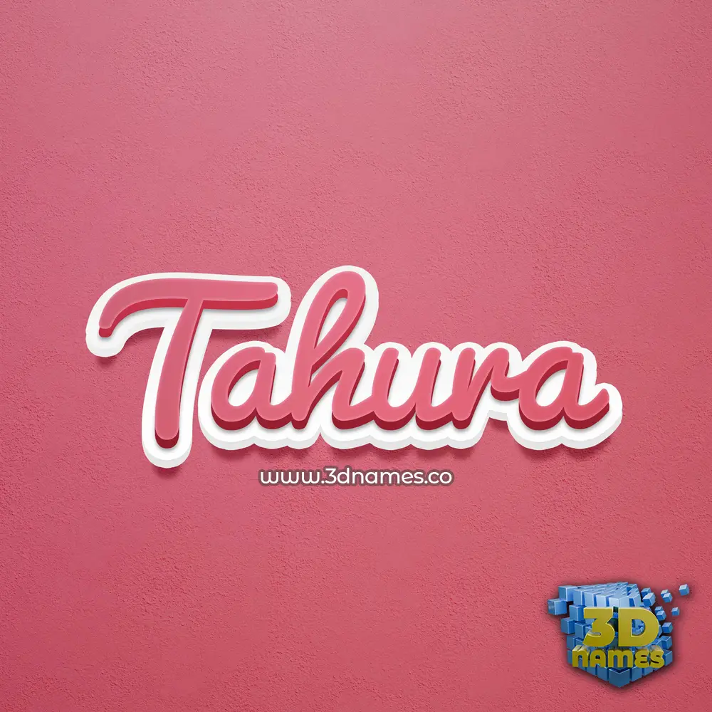 tahura in Red Scribble style - 3D name wallpaper