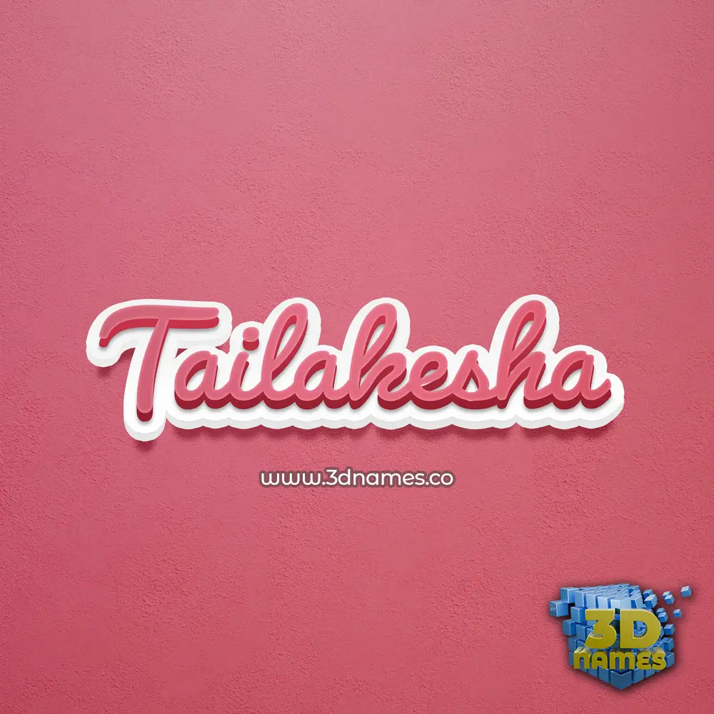 tailakesha in Red Scribble style - 3D name wallpaper