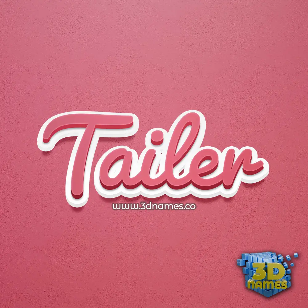 tailer in Red Scribble style - 3D name wallpaper