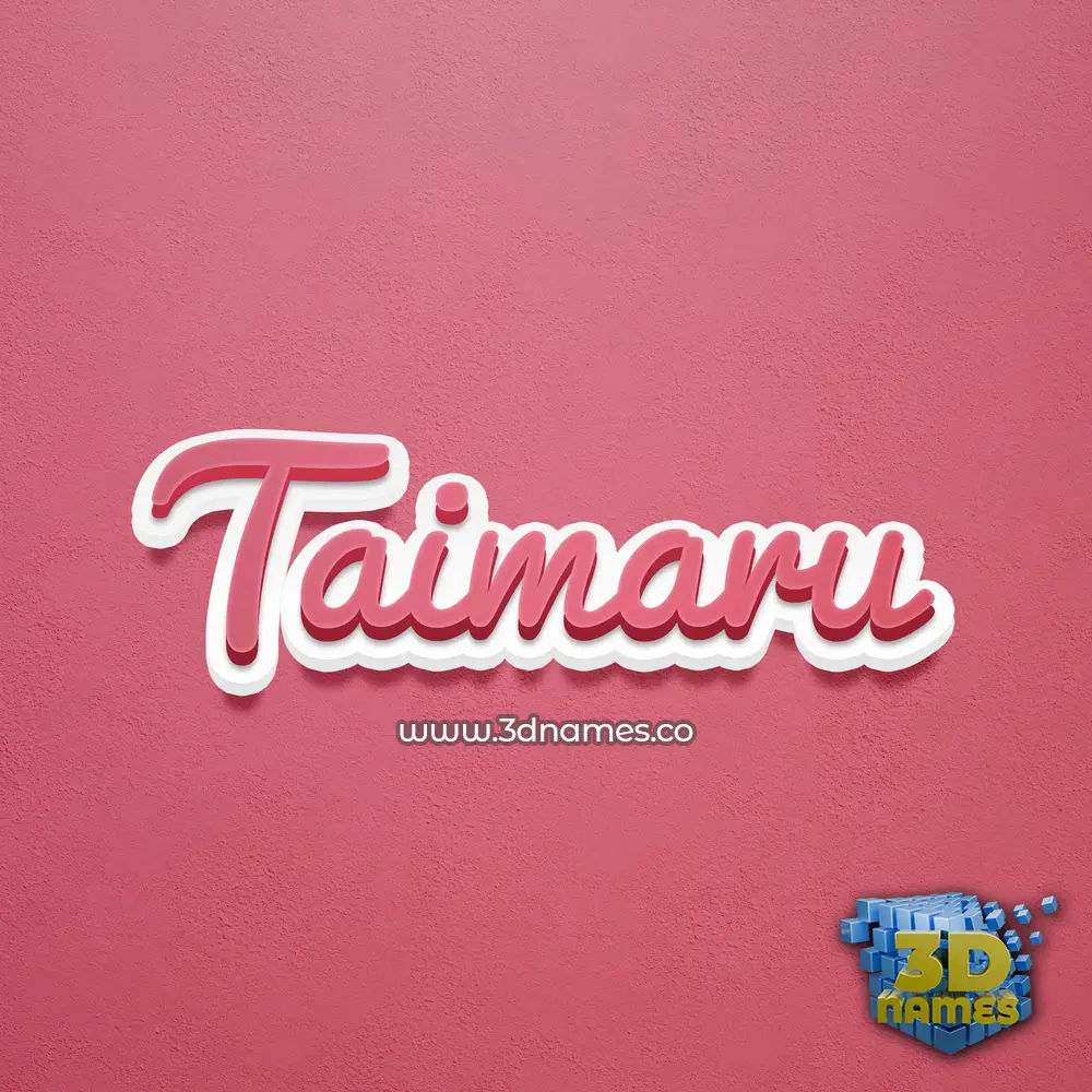 taimaru in Red Scribble style - 3D name wallpaper
