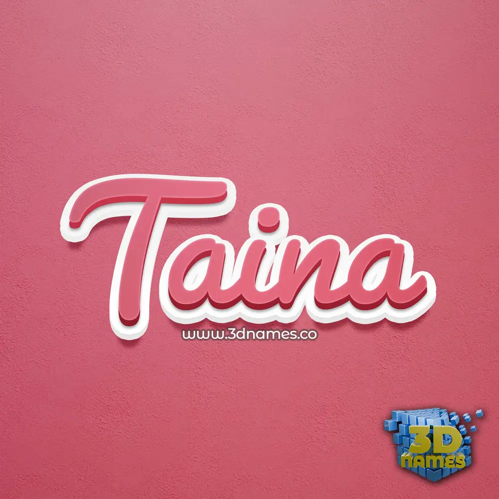 taina in Red Scribble style - 3D name wallpaper