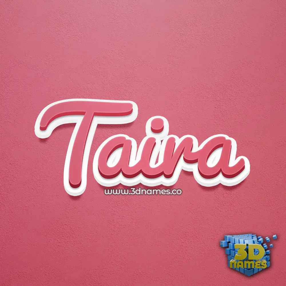 taira in Red Scribble style - 3D name wallpaper
