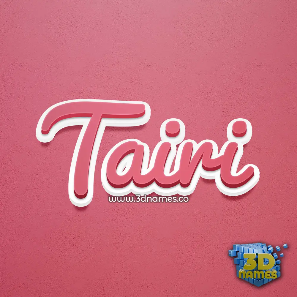 tairi in Red Scribble style - 3D name wallpaper