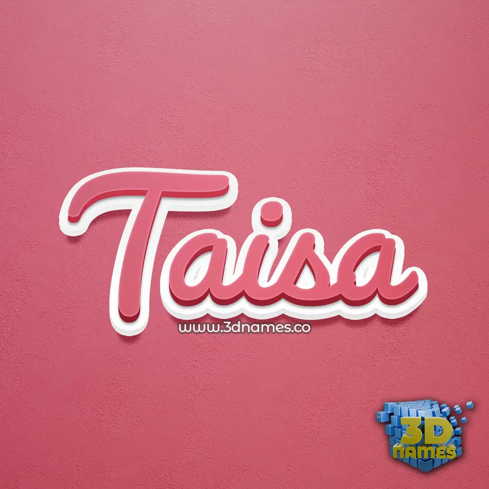 taisa in Red Scribble style - 3D name wallpaper