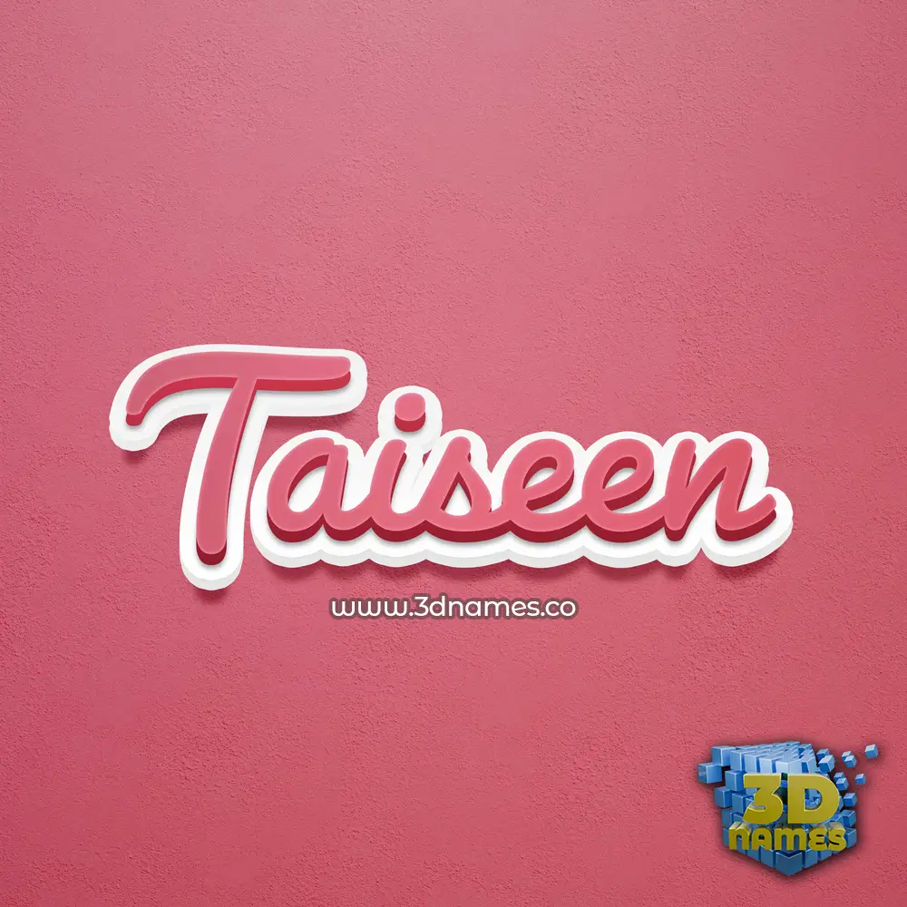 taiseen in Red Scribble style - 3D name wallpaper